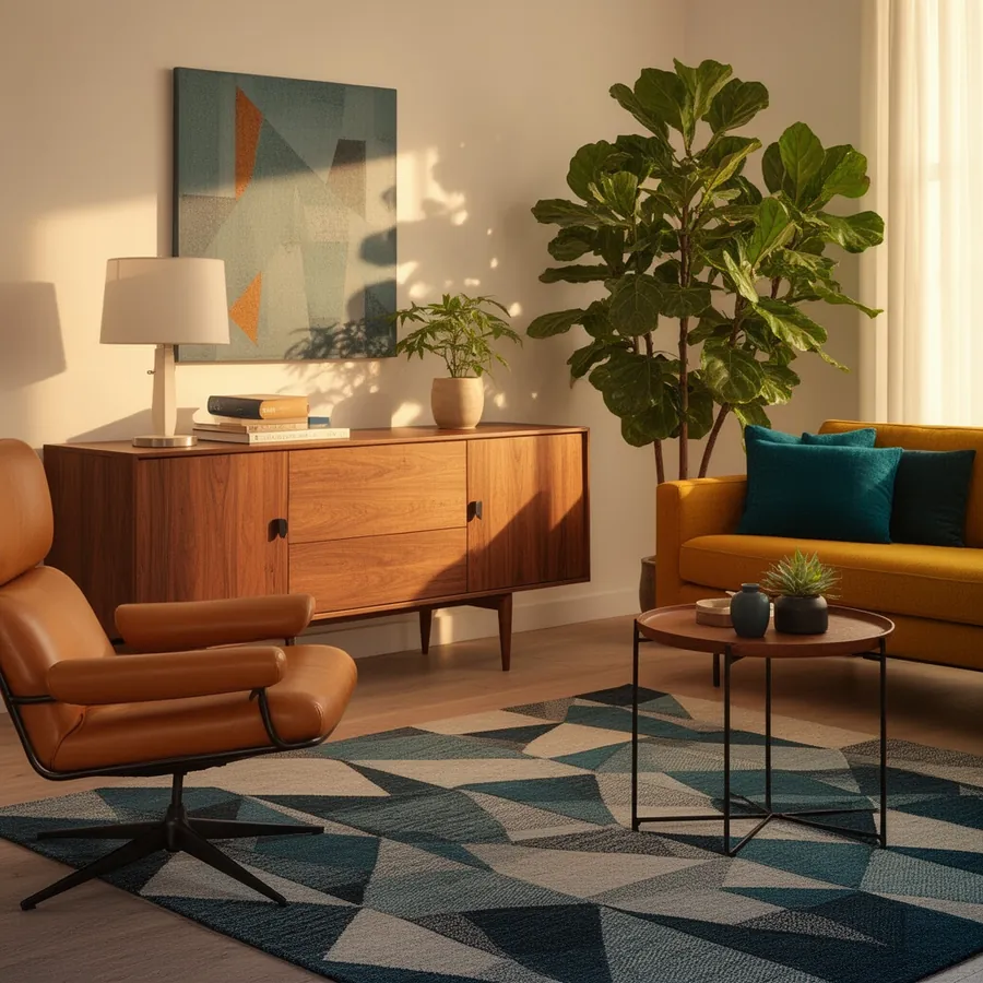 Mid-century · Living room